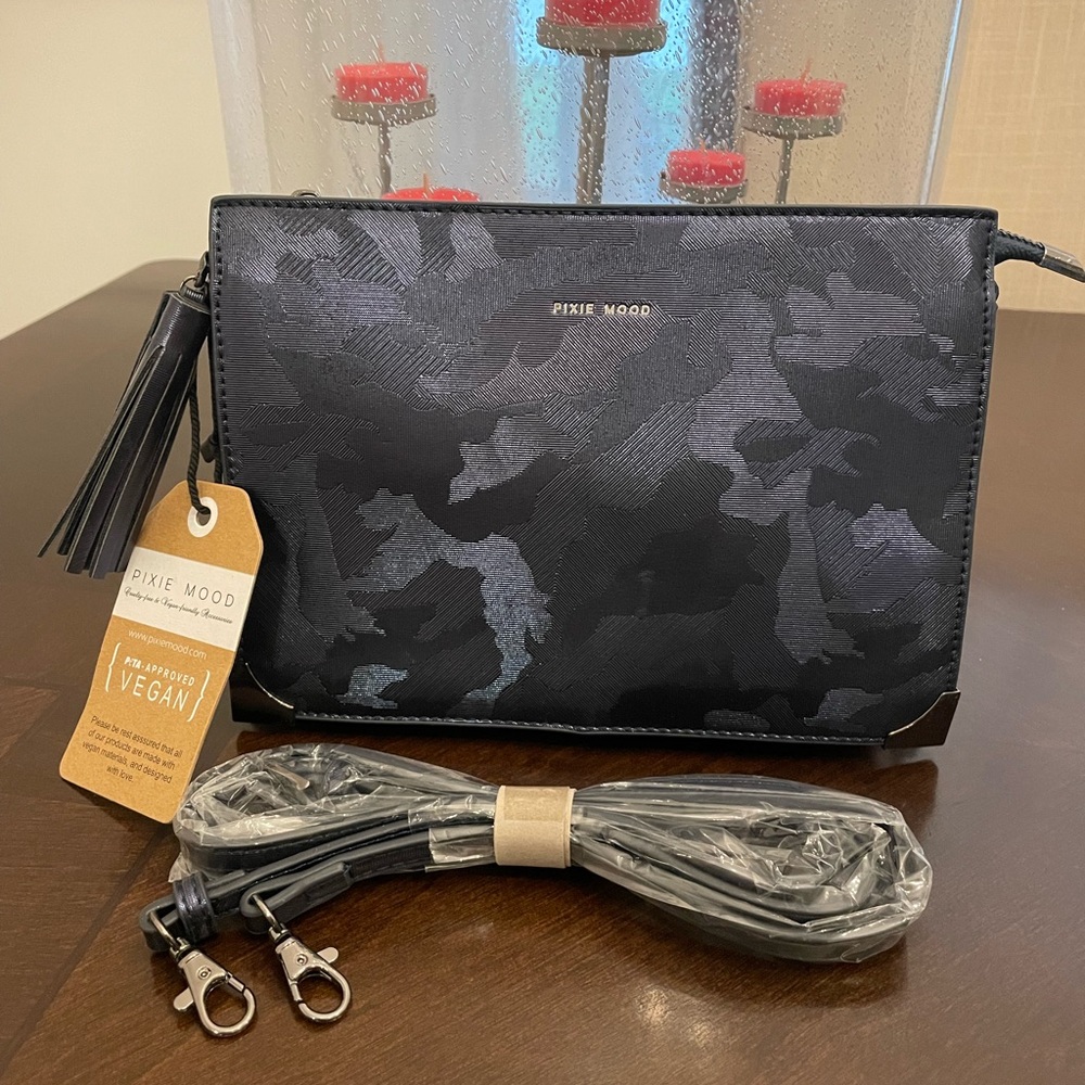 NEW Pixie Mood Navy Camouflage Crossbody Bag
